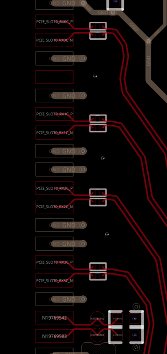 Placement of coupling capacitors